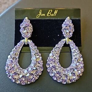 Jim Ball Violet knocker style earrings